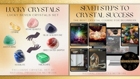 Lucky Seven Crystals Set + Seven Steps to Crystal Success