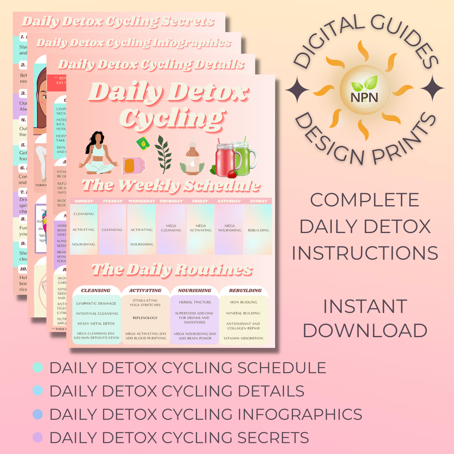 Daily Detox Cycling Calendar to Create an Effective Detox Routine ...