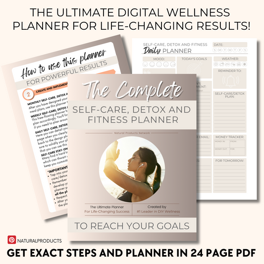 Self-Care, Detox and Fitness Planner and Guide